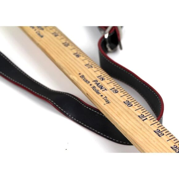 LODIS BLACK RED TRIM GENUINE LEATHER LAPTOP BUSINESS TOTE ORGANIZER SHOULDER BAG - Picture 15 of 16